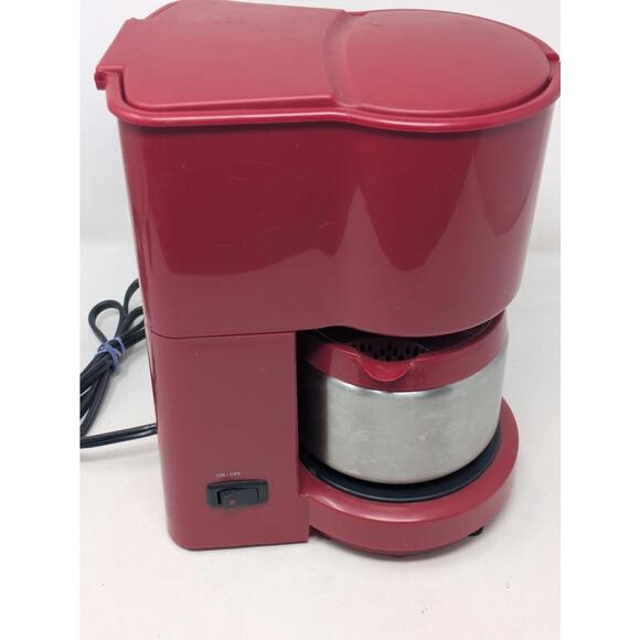 Cuisinart DCC-450BK Red 4 Cup Coffee Maker Stainless Steel Carafe Filter - Picture 4 of 12